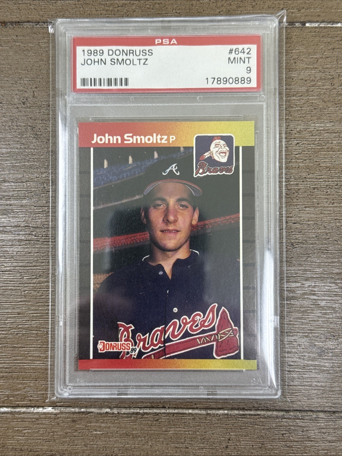 1989 Donruss #642 John Smoltz RC Rookie PSA 9 Mint