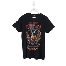 Five Finger Death Punch T-Shirt Got Your Six Rock Band Mens Black | Size Large