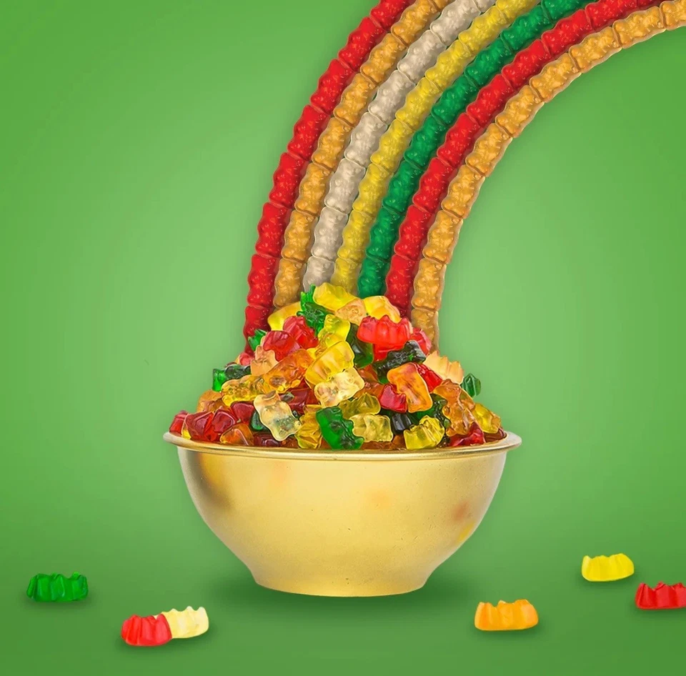 Caramelo gomoso de frutas original Haribo Goldbears, bolsa tamaño fiesta a granel de 28,8 oz Foto 4 de 4