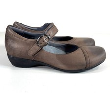 Dansko Women Fawna Leather Clog Mary Jane shoes sz 36, 5.5-6