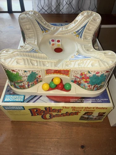 Vtg Roller Coaster Action Table Top Game Parker Brothers 1989 Missing 3 Marbles