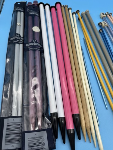 Huge Lot Knitting Needles 36 Pairs, 11 Singles, 2 Circular Susan Bates Aero Etc. - Picture 4 of 24
