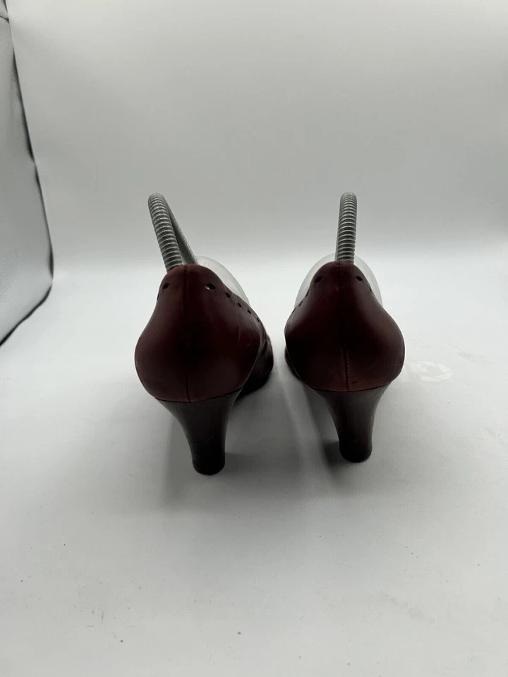 Kenneth Cole Reaction Mary Jane Tacones de salón sin cordones para mujer talla 9,5 M cuero rojo Foto 2 de 4