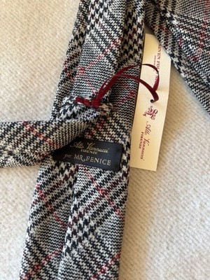 Mr. Fenice x Atto Vannucci Italy Tie Rare Cashmere Silk Handmade Bespoke
