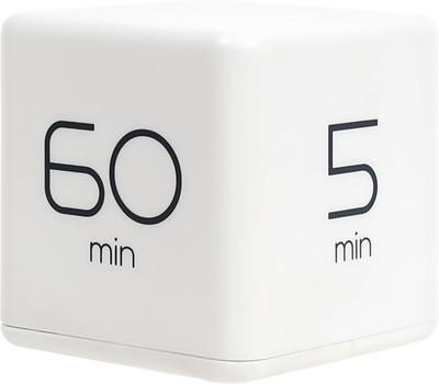 Mooas Cube Timer (White), Timers Cube Flip Block Timers Productivity Gravity Sen