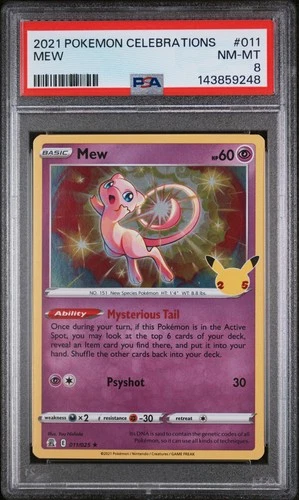 2021 POKEMON CELEBRATIONS #011 MEW PSA 8