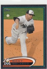 2012 Topps Miami Marlins Ricky Nolasco #322 SP Black Insert 34/61