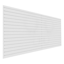 8 X 4 Ft Slat Wall Paneling PVC White Garage Slatwall With Modular Design