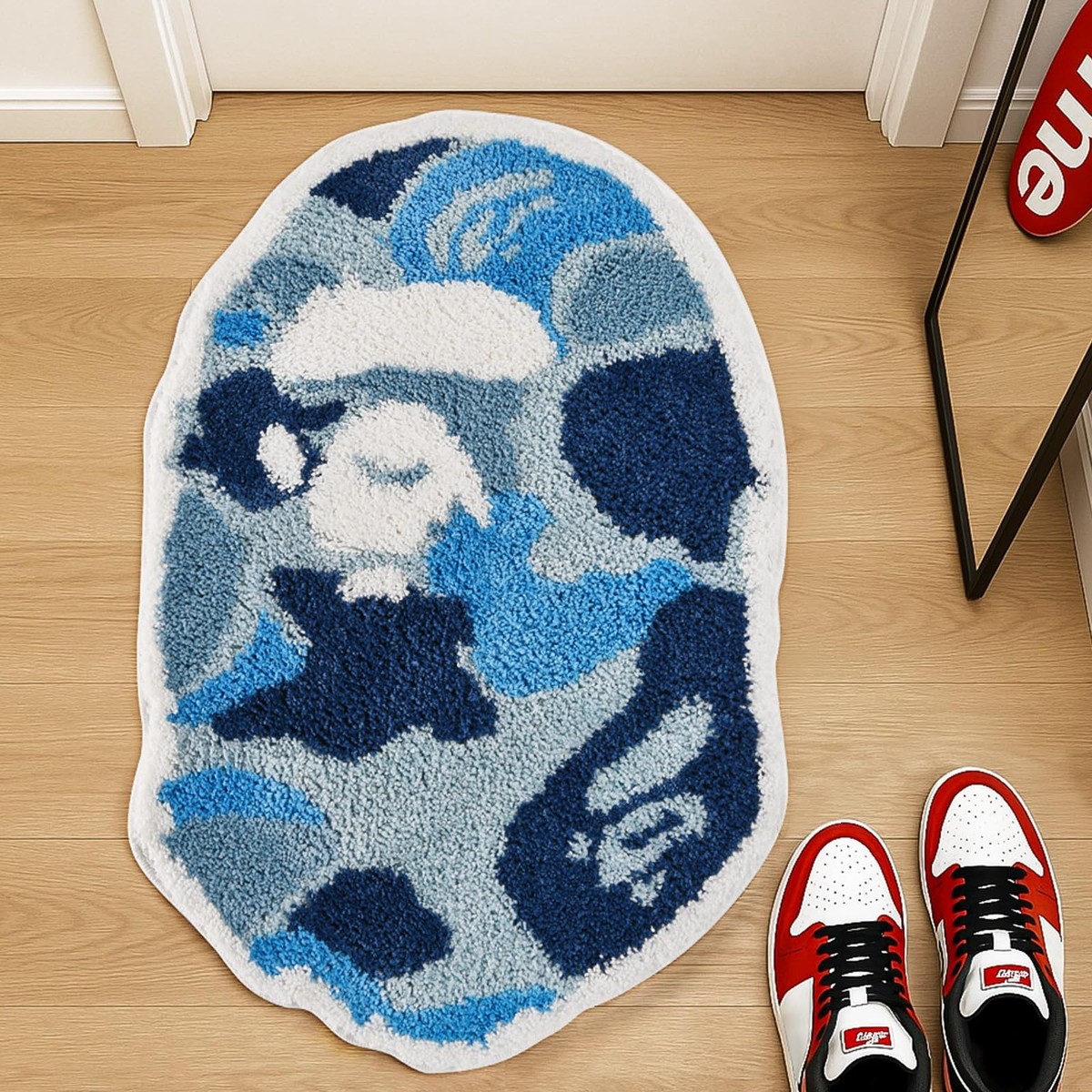 Blue Camo Bape Bathroom Set Bape Camo Shark Piece Bathroom Set Non