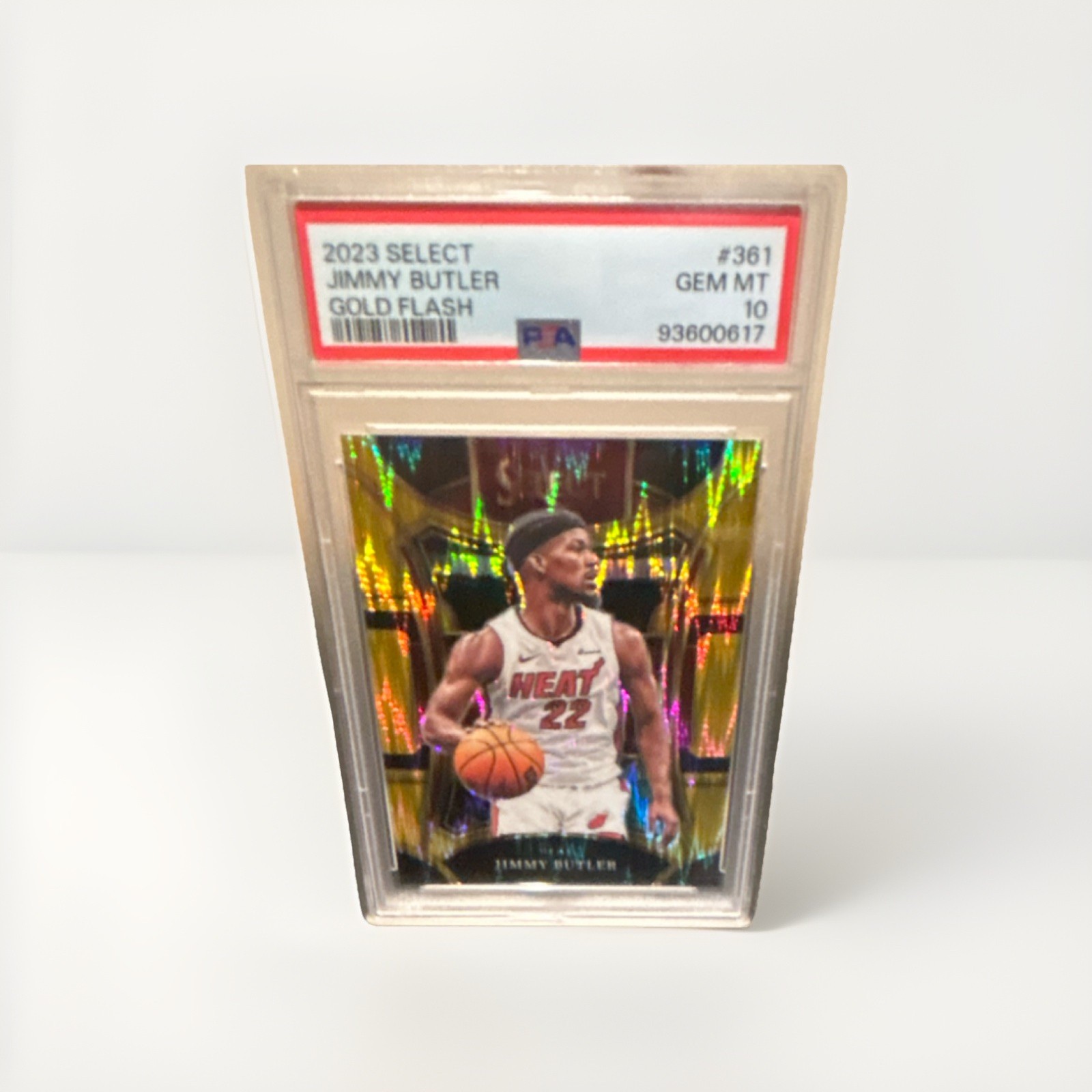 Panini 2023-24 Select Gold Flash Prizm /10 Jimmy Butler PSA 10 #361 Heat