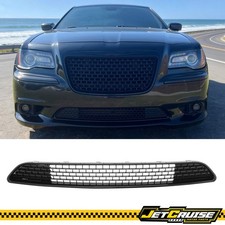 Fits 11-14 Chrysler 300 Srt8 Front Bumper Lower Mesh Grille Gloss Black Abs