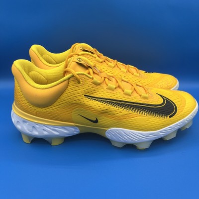 Nike Alpha Huarache Elite 4 MCS Yellow Baseball Cleats DX6962-701
