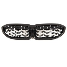 Fits BMW 3 Series G20 G21 Front Kidney Grille Diamond Style Gloss Black Silver