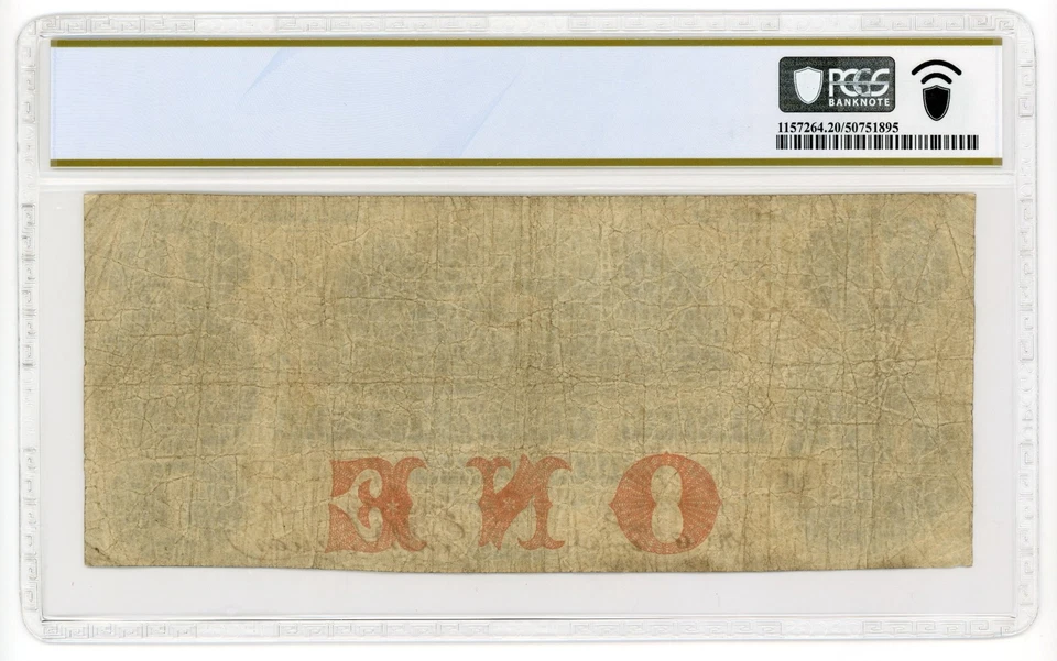 1861 $1 The Bank of Commerce - Savannah, GEORGIA Note PCGS VF 20 - Image 2 of 2