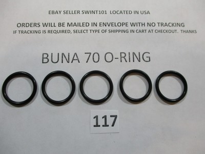 117 O-ring. 13/16'' ID x 1'' OD x 3/32'' thick. Buna-70.   Quan 5.