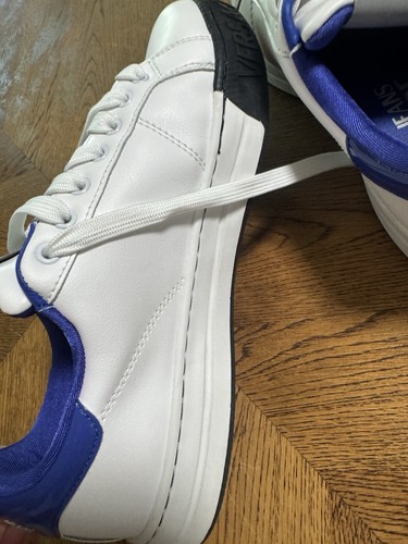 Size 8 - VERSACE JEANS COUTURE Sneakers Shoes White Blue (N9) - Picture 6 of 12