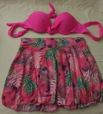 Damen Bikini-Set  3-tlg mit Minirock 38