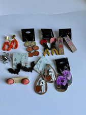 Fun Halloween Theme Mixed Lot Women’s Earrings, Hocus Pocus, 7pc Multicolor