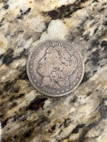 1886 o morgan silver dollar
