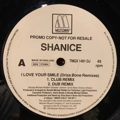 Shanice - I Love Your Smile (Driza Bone Remix), 12'', (Vinyl)