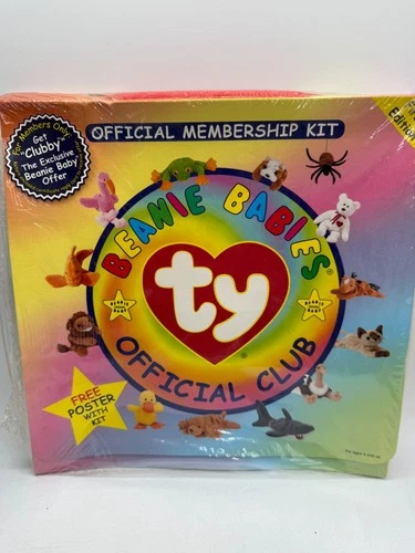 Ty Beanie Babies 1ST FIRST EDITION Official Club Binder MEMBERSHIP KIT 1998 VTG