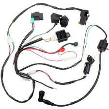 Electric Start Engine Wiring Harness Coil CDI Solenoid Relay For50Cc 70Cc 110Cc 