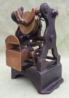 Early ' Skeleton ' Edmondson Railway Ticket Dating Press Machine. Working order