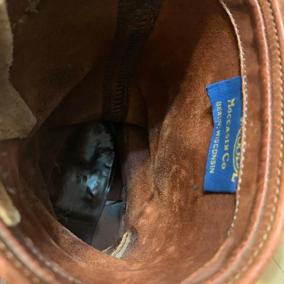 Russell Mocasín Azul Etiqueta Cavalier Botas de Cuero Marrón 7 Hombres 26cm Foto 4 de 4