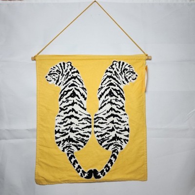 distant lands siberian tiger wall tapestry cotton acrylic embroidered 18''x24''