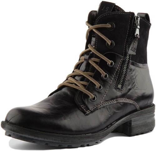 JOSEF SEIBEL Sandra 91 Mujer Cordones Botín de Piel Azul Marino Talla UK 3-8 - Imagen 6 de 12