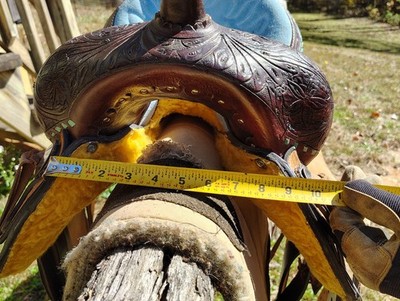 Unbranded Western Saddle, Suede Seat And  Tan Rough Out Fenders