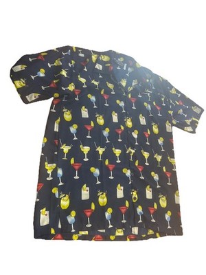 Pacific & Co Hawaiian Shirt Men Small Cocktail Drinks Polyester New NWT 97