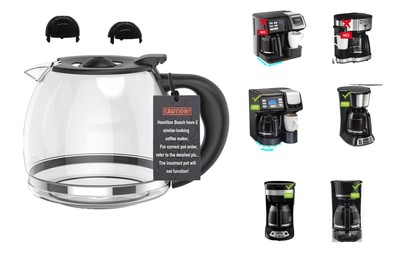 Coffee Machine 12CUP Glass Carafe, Fit With Hamilton Beach 49902/04 Coffee Ma...
