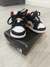 Nike Air Jordan 1 Mid TD White Gym Red Black 640735-122 Baby Toddler Size 2C