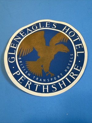 Gleneagles Perthshire Scotland Luggage Label,  British Transport Hotel