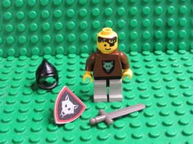 LEGO Minifigure Castle WolfPack sword shield black hood 6038 6075 6082 BH32