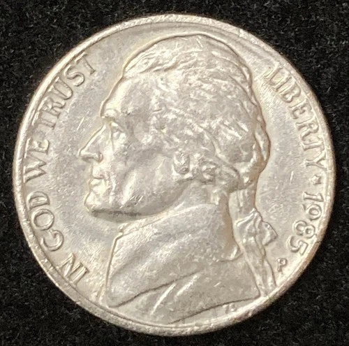1985-P Jefferson Nickel — photo from the most recent tracked eBay sale