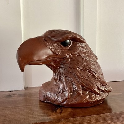 Vintage 1990 Red Mill Eagle Head Sculpture