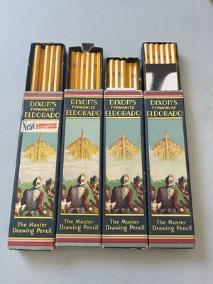 Vintage Dixon s Typhonite Eldorado Drawing Pencils 4 Boxes 1940s-50s