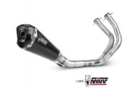 Mivv Delta Race Komplett-Auspuff Edelstahl Schwarz Kawasaki Ninja 650 2017-23