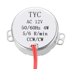 Gear Synchronous Motor AC 12V 5-6RPM 50-60Hz CCW/CW 4W for Microwave Oven