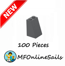 EB Genuine LEGO Dark Bluish Gray 2x2x3 Slopes Part 3684c 100pcs 283g
