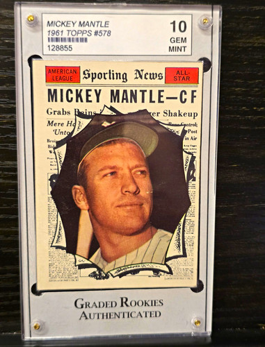 Topps 1961 #578 Mickey Mantle New York Yankees AL All-Star Baseball Card