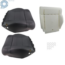 Front Seat Bottom Covers With Driver Foam Pad For Jeep Wrangler 2007-2012 Black Front Seat Bottom Covers With Driver Foam Pad For Jeep Wrangler 2007-2012 Black