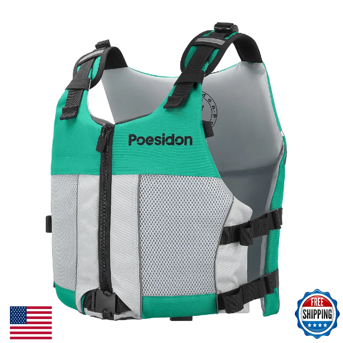 Poesidon Adjustable Water Safety Life Jacket Classic Unisex Design Front Rear St
