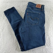 Levis 721 Jeans Size 33x30 (32x29) Blue Denim Ladies Stretch High Rise Skinny