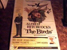 BIRDS ORIG MOVIE POSTER 1963 ALFRED HITCHCOCK