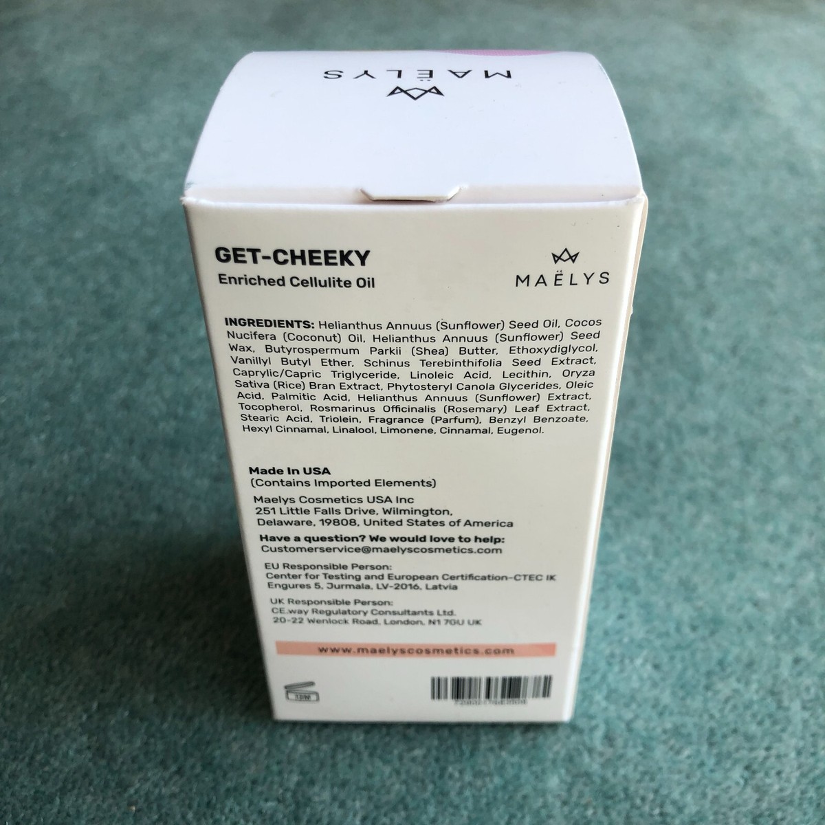 NEW EXPIRED Maelys Get Cheeky Enriched Cellulite Smoothing Firming Skin Oil  | eBay UK