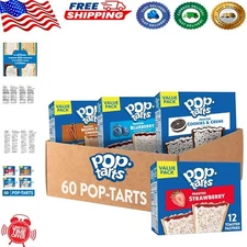 Soft and Delicious Toaster Pastries Variety Pack, Perfect Kids' Snack - 60 Count