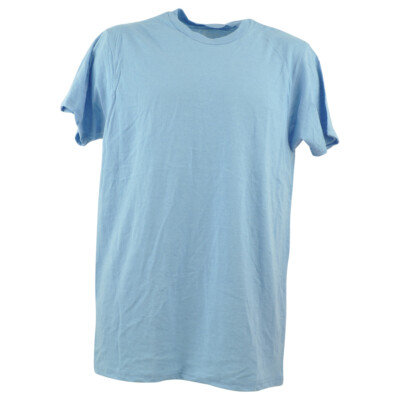 Wright Ditson Schlicht Leer Hellblau Kurz Seeve Rundhals T-Shirt Medium